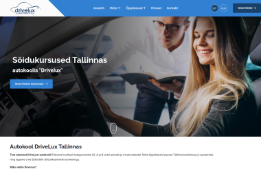 Frontpage of drivelux.ee