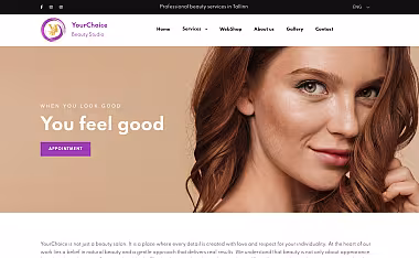 Website development for beauty salon