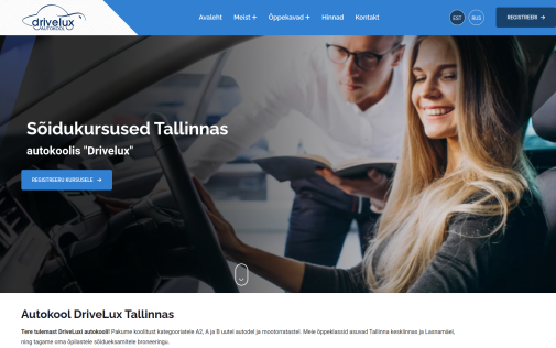 Frontpage of drivelux.ee